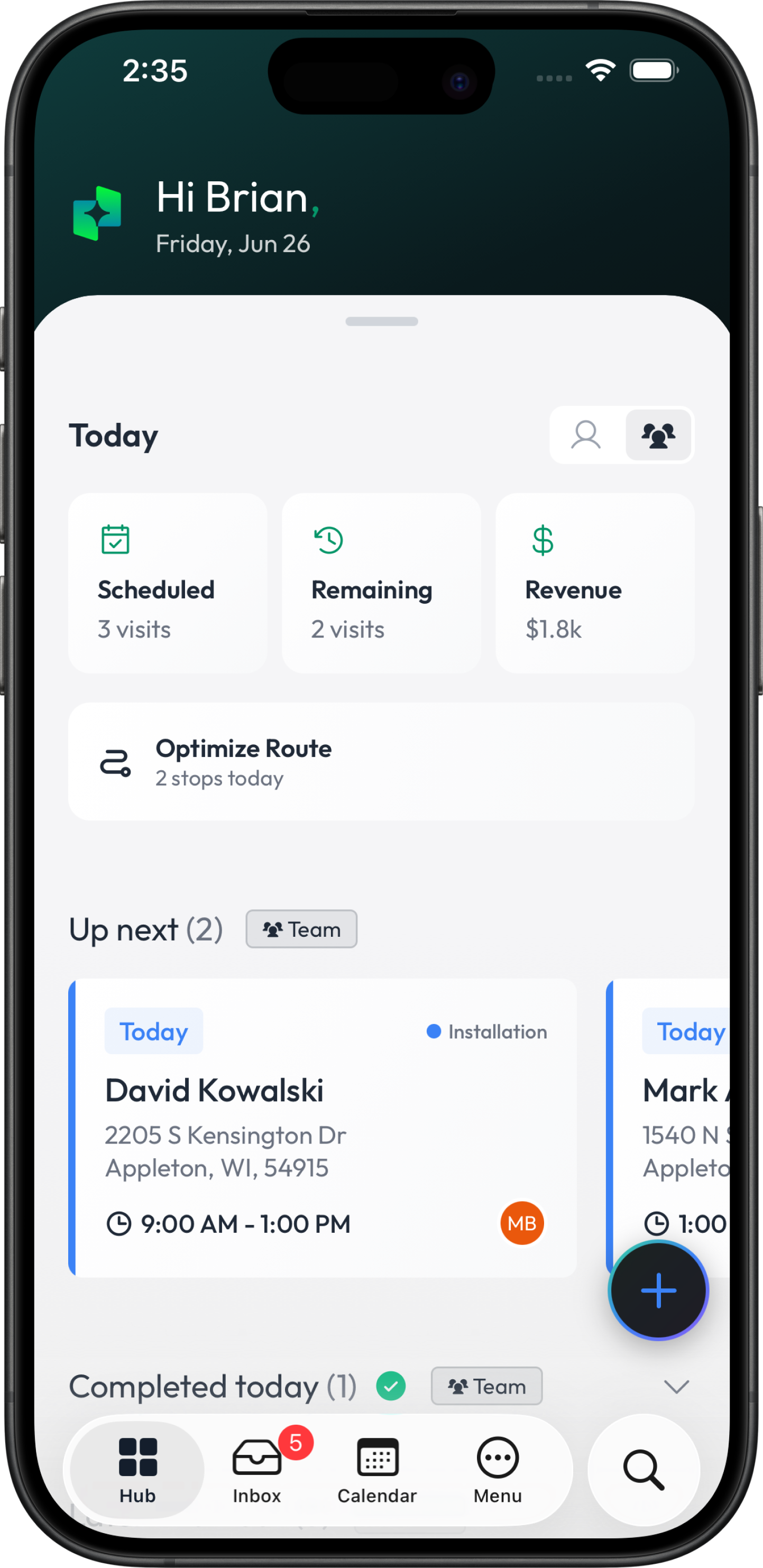 Fieldsity mobile app