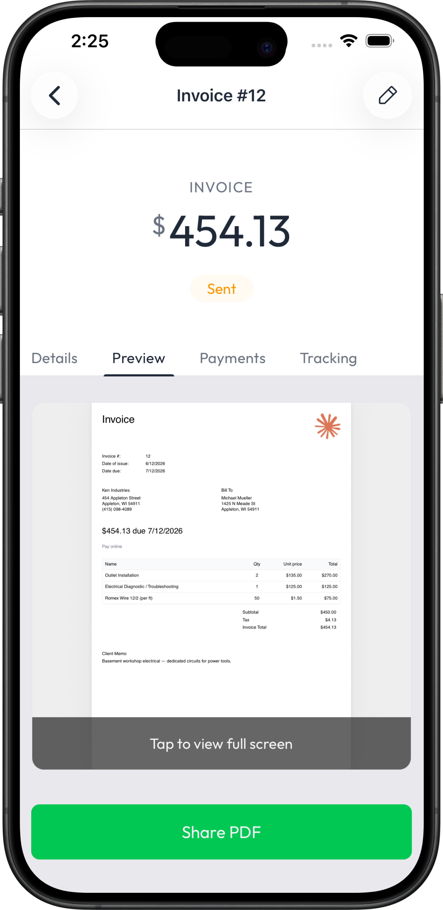 Getting paid in the Fieldsity app